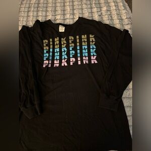 Pink long sleeve campus shirt